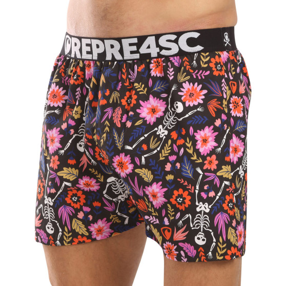 Represent Pantalones cortos de hombre exclusivos Mike Esqueletos Bailando (R4M-BOX-0714)