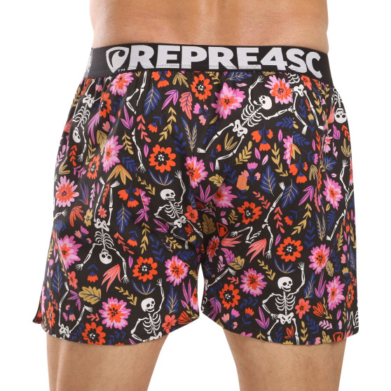 Represent Pantalones cortos de hombre exclusivos Mike Esqueletos Bailando (R4M-BOX-0714)