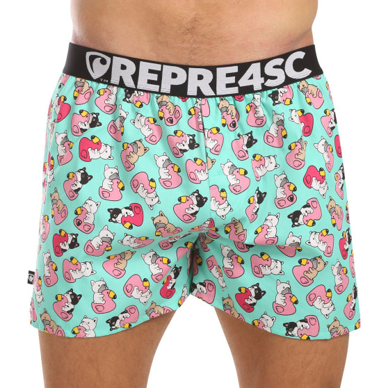 Represent Pantalones cortos de baño exclusivos para hombre Mike Bulldog (R4M-BOX-0711)