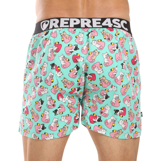 Represent Pantalones cortos de baño exclusivos para hombre Mike Bulldog (R4M-BOX-0711)