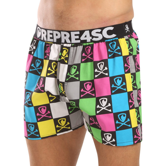 Represent Pantalones cortos de hombre exclusivos Mike Bones Monoscope (R4M-BOX-0718)