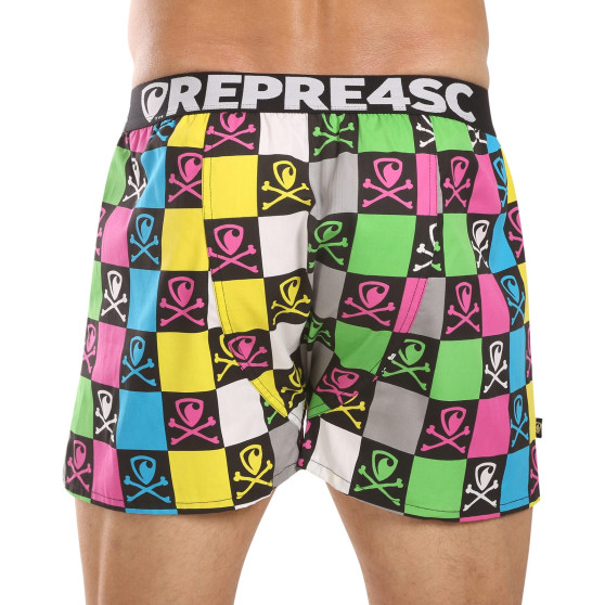 Represent Pantalones cortos de hombre exclusivos Mike Bones Monoscope (R4M-BOX-0718)