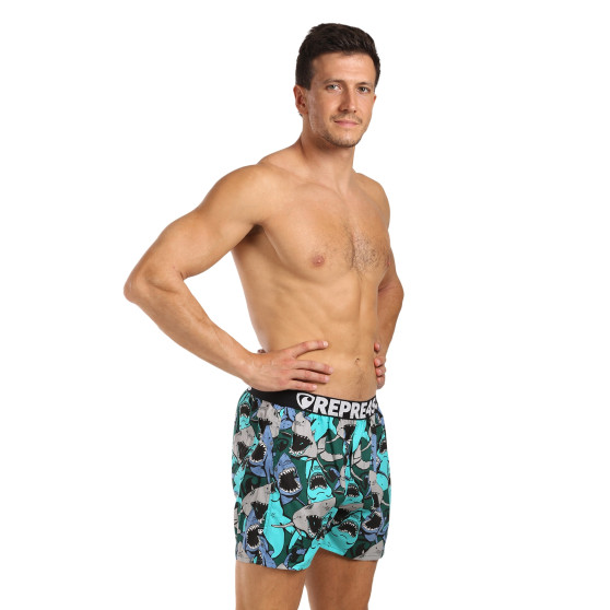 Represent Pantalones cortos de hombre exclusivos Mike Happy Sharks (R4M-BOX-0709)