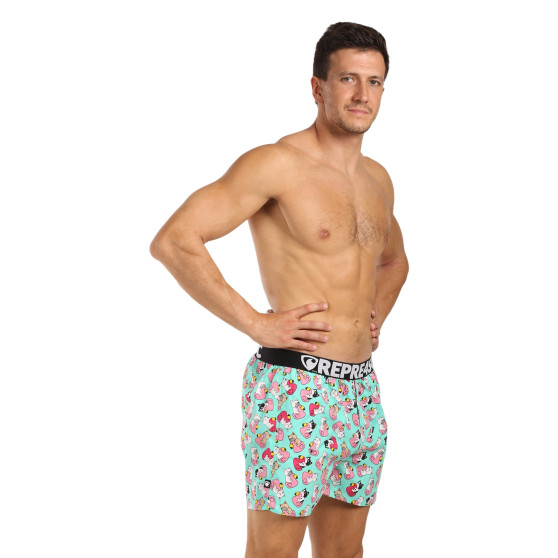 Represent Pantalones cortos de baño exclusivos para hombre Mike Bulldog (R4M-BOX-0711)