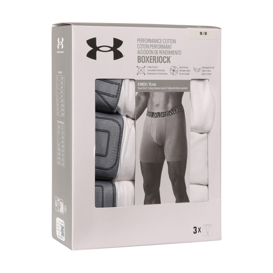 3PACK Boxers para hombre Under Armour blanco (1383889 100)