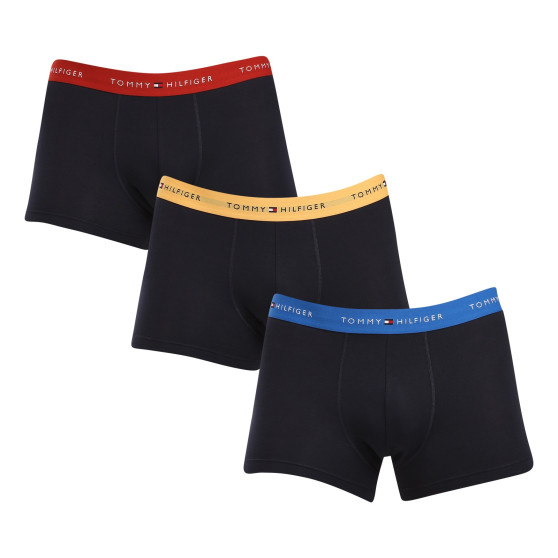 3PACK Boxers para hombre Tommy Hilfiger azul oscuro (UM0UM02763 0WR)