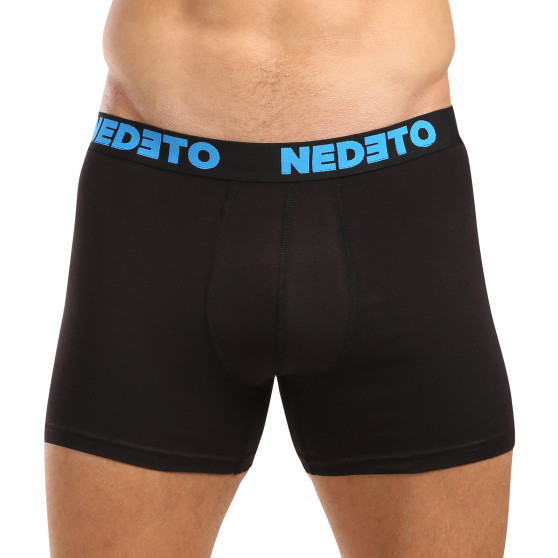 5PACK Boxers para hombre Nedeto negro (5NB003)