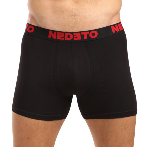 5PACK Boxers para hombre Nedeto negro (5NB003)