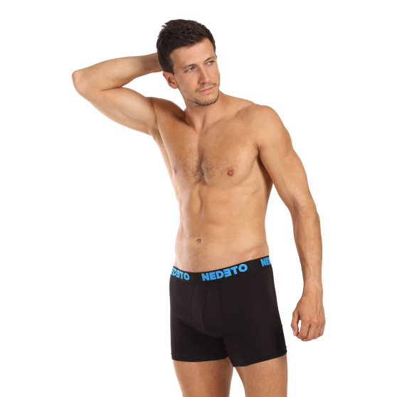 5PACK Boxers para hombre Nedeto negro (5NB003)