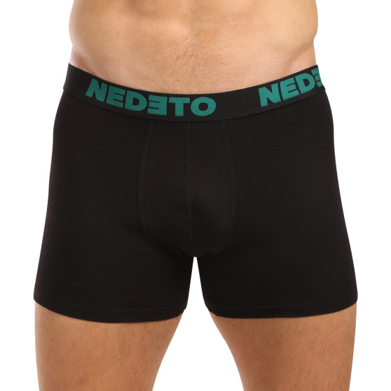 3PACK Boxers para hombre Nedeto negro (3NB003b)