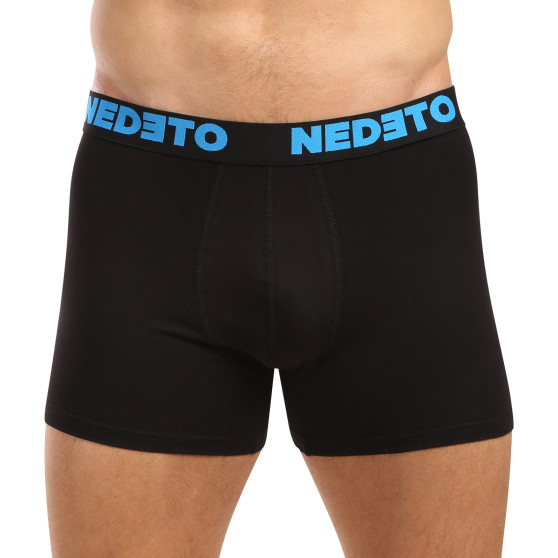 3PACK Boxers para hombre Nedeto negro (3NB003b)