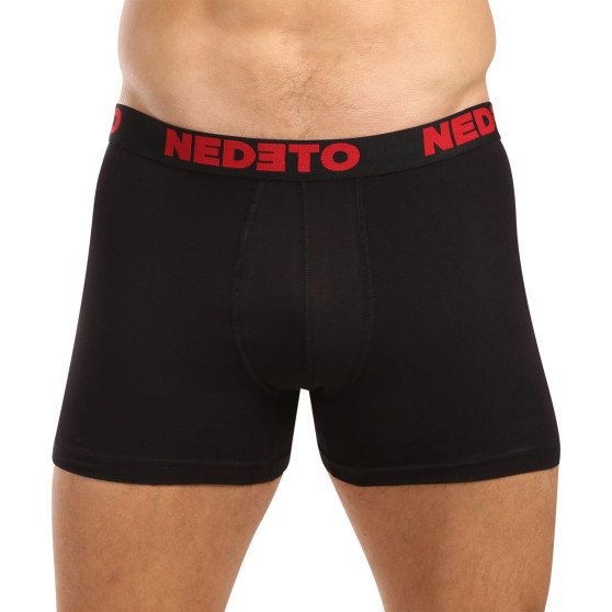 3PACK Boxers para hombre Nedeto negro (3NB003b)