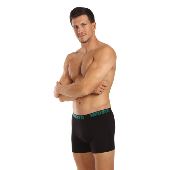 3PACK Boxers para hombre Nedeto negro (3NB003b)