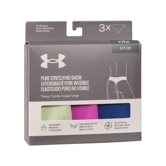 3PACK tanga de mujer Under Armour multicolor (1383893 383)