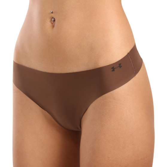 3PACK tanga de mujer Under Armour marrón (1383893 625)