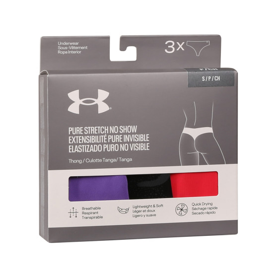 3PACK tanga de mujer Under Armour multicolor (1383894 001)