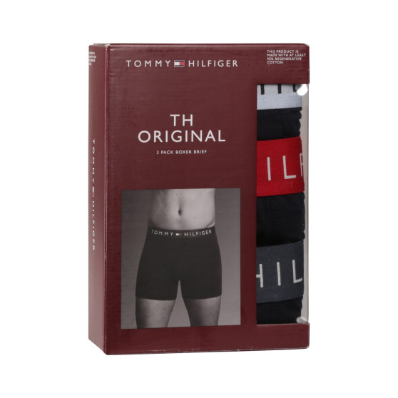 3PACK Boxers para hombre Tommy Hilfiger azul oscuro (UM0UM03431 0R1)