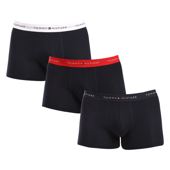 3PACK Boxers para hombre Tommy Hilfiger azul oscuro (UM0UM02763 0W3)