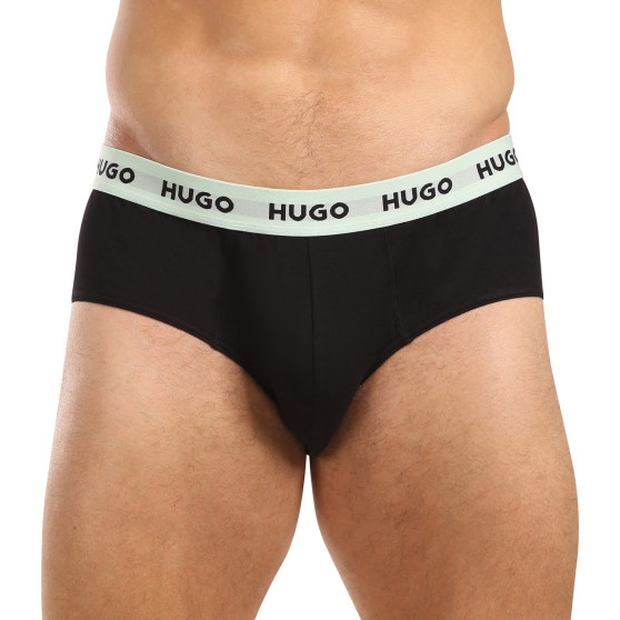 3PACK calzoncillos para hombre HUGO negro (50492378 002)