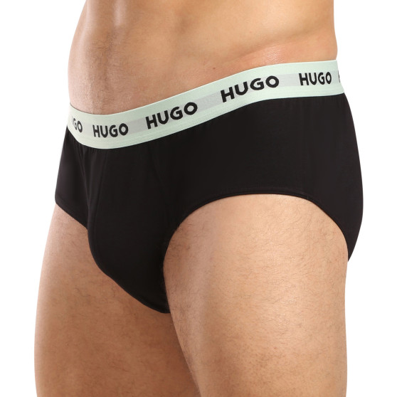 3PACK calzoncillos para hombre HUGO negro (50492378 002)