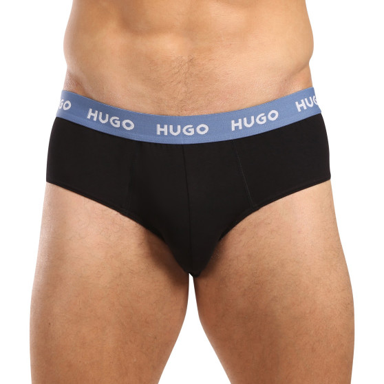 3PACK calzoncillos para hombre HUGO negro (50492378 002)