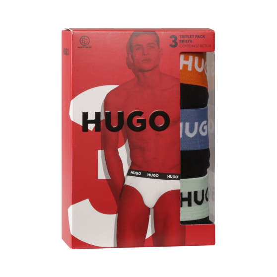 3PACK calzoncillos para hombre HUGO negro (50492378 002)