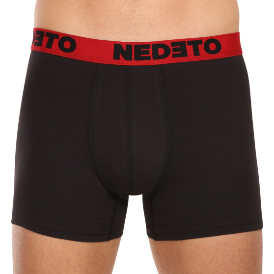 10PACK Boxers para hombre Nedeto negro (10NB005)