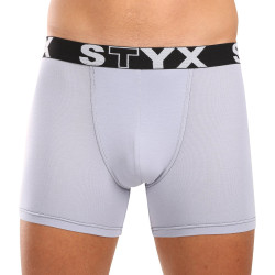 Boxers para hombre Styx largo deportivo elástico gris claro (U1067)