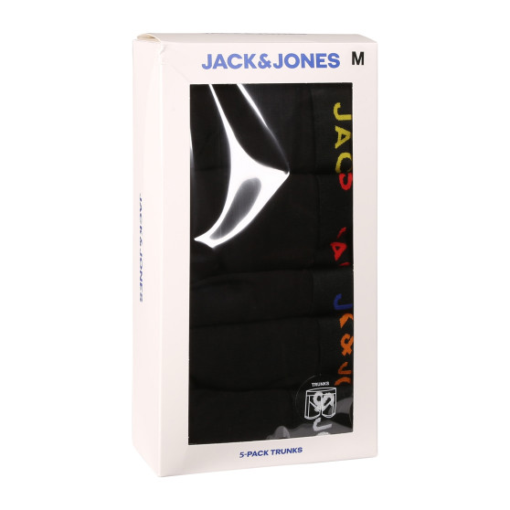 5PACK Boxers para hombre Jack and Jones negro (12242494)