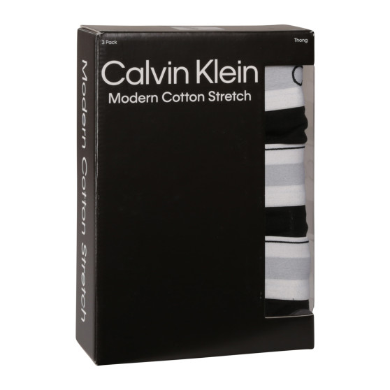 3PACK tanga para hombre Calvin Klein negro (NB3226A-001)