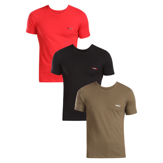 3PACK camiseta de hombre HUGO multicolor (50480088 985)