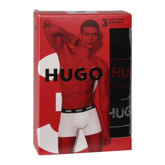 3PACK Boxers para hombre HUGO negro (50517886 991)