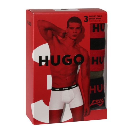 3PACK Boxers para hombre HUGO multicolor (50517887 984)