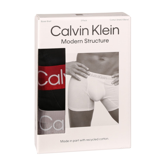 3PACK Boxers para hombre Calvin Klein negro (NB2971A-PZI)