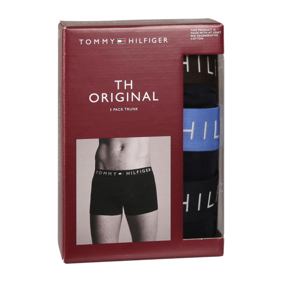 3PACK Boxers para hombre Tommy Hilfiger azul oscuro (UM0UM03181 0X0)