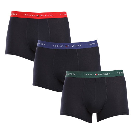 3PACK Boxers para hombre Tommy Hilfiger azul oscuro (UM0UM02763 0WN)