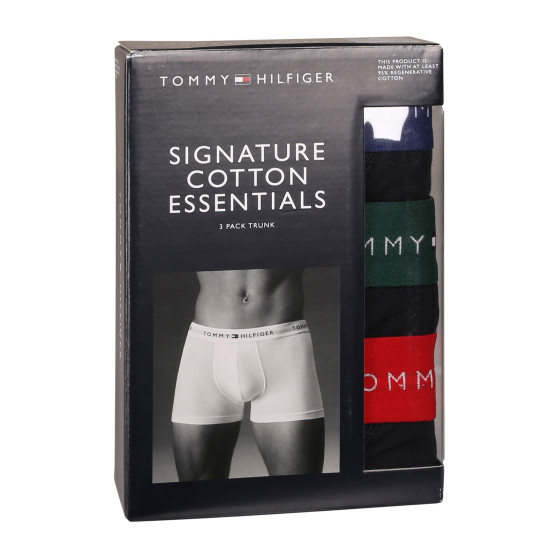 3PACK Boxers para hombre Tommy Hilfiger azul oscuro (UM0UM02763 0WN)