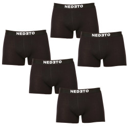 5PACK Boxers para hombre Nedeto negro (5NB001b)